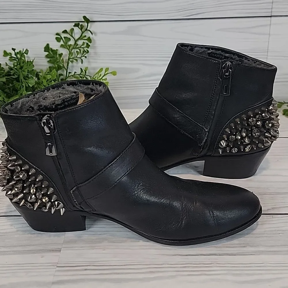 Sam Edelman Pax Ankle Boots Black Genuine Leather Womens Size 6.5 - Picture 4 of 11